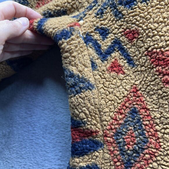 The North Face Fleece Jacket Womens Large Brown Campshire Sherpa Pullover Aztec - Picture 10 of 16